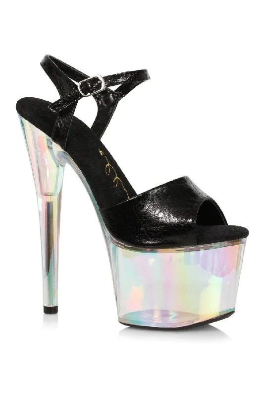 Women's satin - lined stiletto heel pumps for extra comfort709-ZABRINA Sandal | Black Faux Leather Women's satin - lined stiletto heel pumps for extra comfort709-ZABRINA Sandal | Black Faux Leather