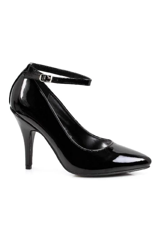Women's non - slip stiletto heel pumps for safety on slippery floors8401 Pump  | Black  Patent