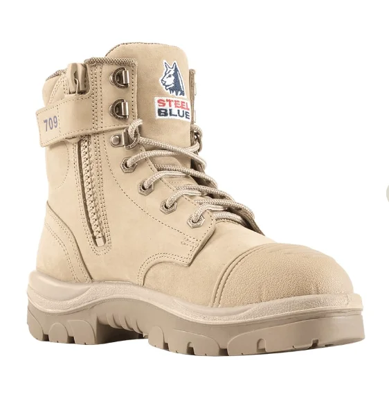 women's composite toe bootsSTEEL BLUE 512709 Argyle Zip Scuff Cap Boots - Ladies