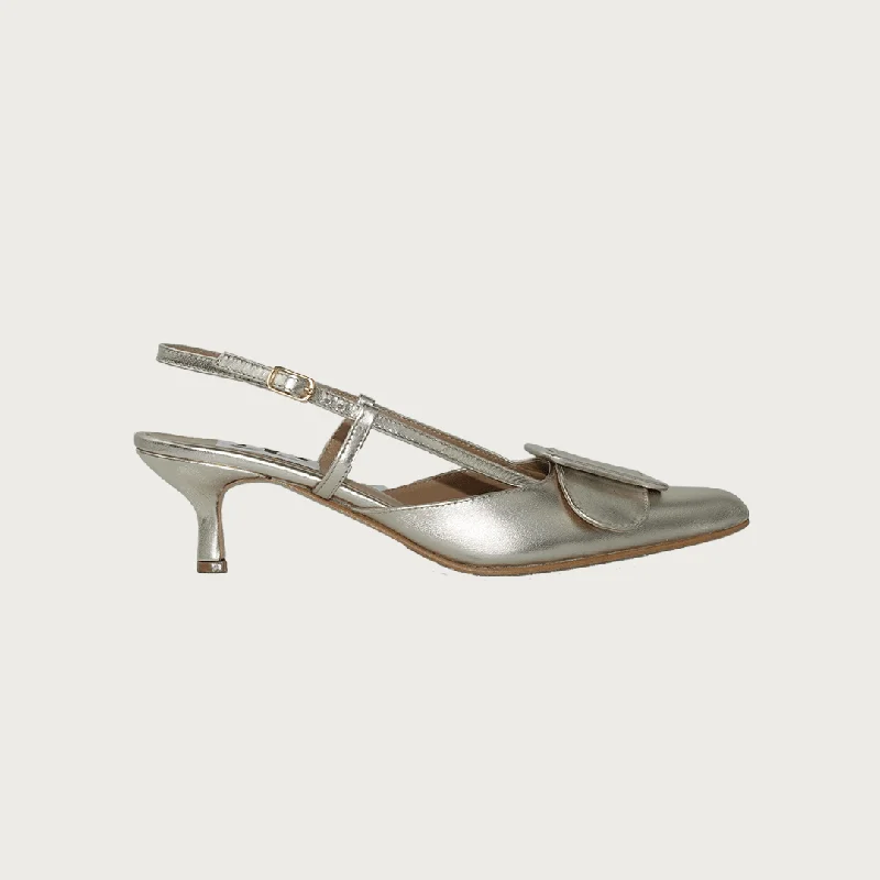 Women's burgundy stiletto heel pumps for a sophisticated appearanceMIA GOLD LEATHER