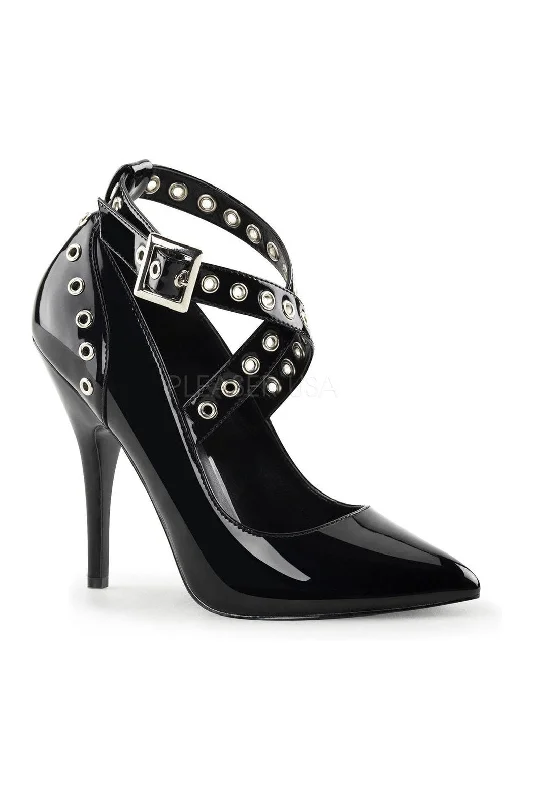 Women's charcoal gray stiletto heel pumps for a neutral yet stylish optionSEDUCE-443 Pump | Black Patent Women's charcoal gray stiletto heel pumps for a neutral yet stylish optionSEDUCE-443 Pump | Black Patent