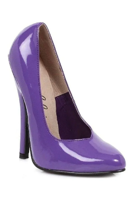 Women's platform stiletto heel pumps with a chunky sole8260 Pump  | Purple Patent