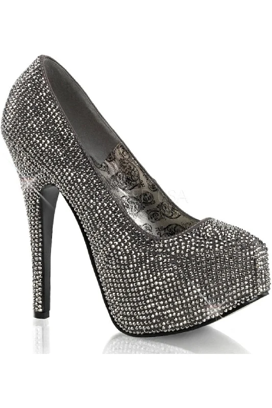 Women's mesh - paneled stiletto heel pumps for breathabilityTEEZE-06R Pump | Grey Genuine Satin Women's mesh - paneled stiletto heel pumps for breathabilityTEEZE-06R Pump | Grey Genuine Satin