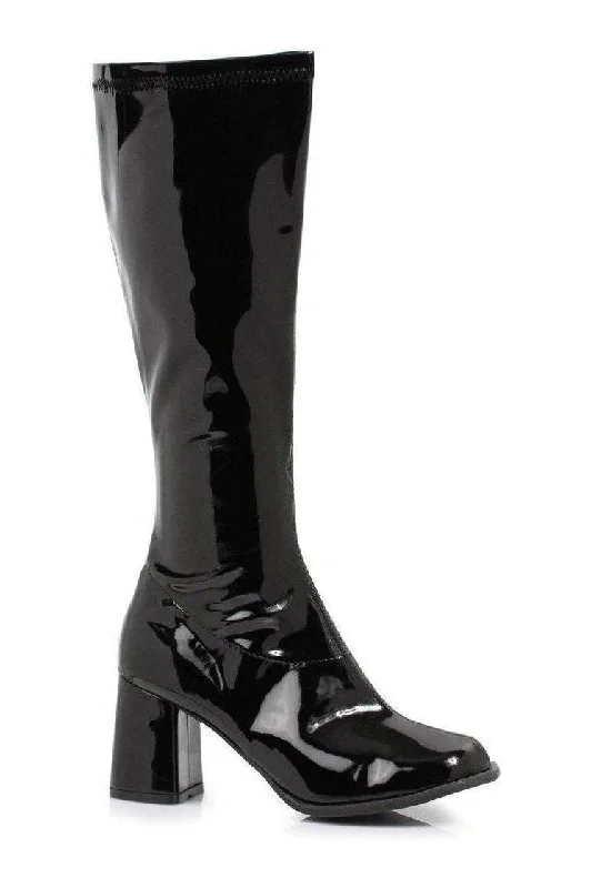 women's heeled boots for workGOGO-W Costume Boot | Black Patent
