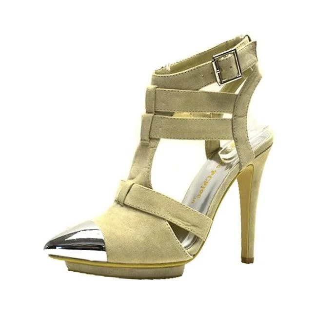 Women's ruffled stiletto heel pumps for a romantic stylePumps