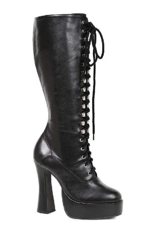 women's winter knee-high bootsEASY Knee Boot  | Black Faux Leather