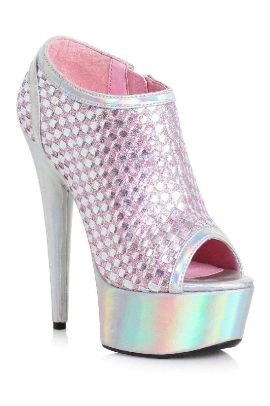 women's heeled boots for fashion bloggers609-JACLYN Stripper Bootie | Silver Faux Leather