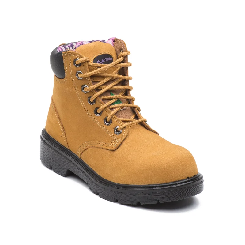 women's waterproof work bootsProlady Women's 6" steel toe leather work boots A9233-12