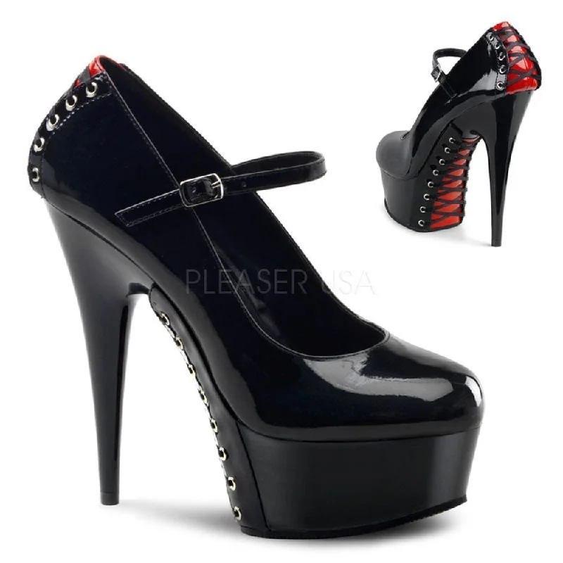 Women's peach stiletto heel pumps for a soft and feminine appealSS-DELIGHT-687FH Platform Pump | Black Patent Women's peach stiletto heel pumps for a soft and feminine appealSS-DELIGHT-687FH Platform Pump | Black Patent