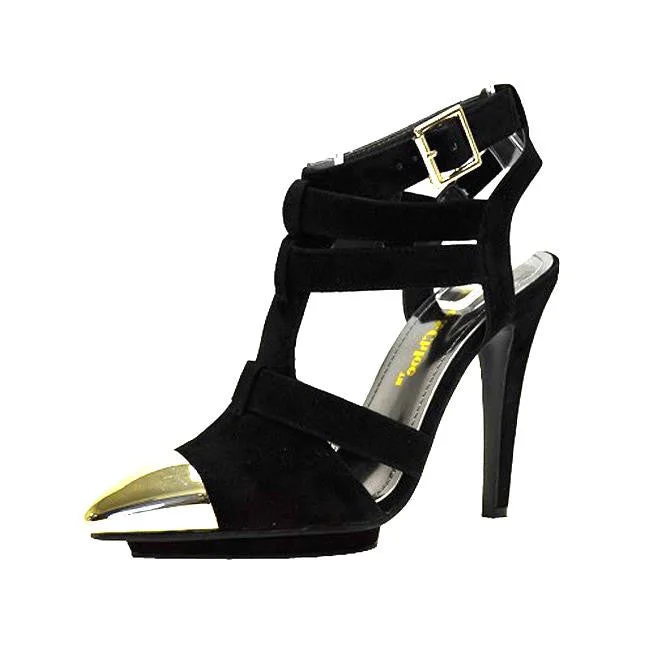 Women's genuine leather stiletto heel pumps with a soft finishPumps