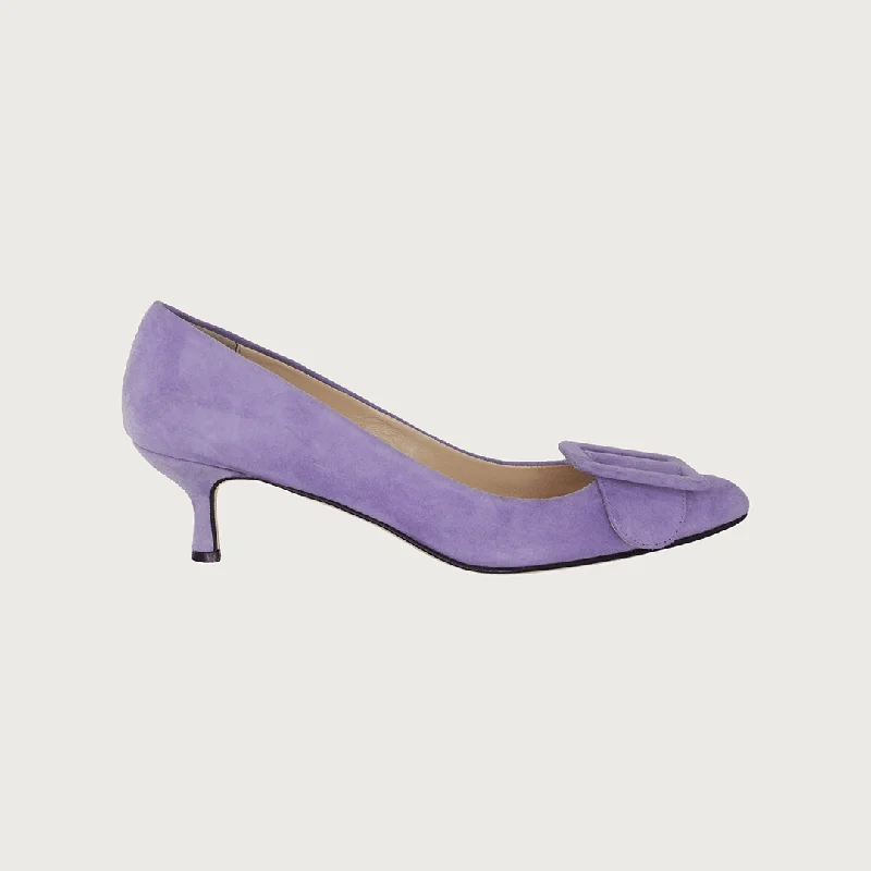 Women's satin - lined stiletto heel pumps for extra comfortMILK LAVENDER SUEDE