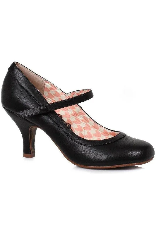 Women's evening gala stiletto heel pumps in a long - lasting colorBettie Page Bettie Vintage Pump | Black Faux Leather Women's evening gala stiletto heel pumps in a long - lasting colorBettie Page Bettie Vintage Pump | Black Faux Leather