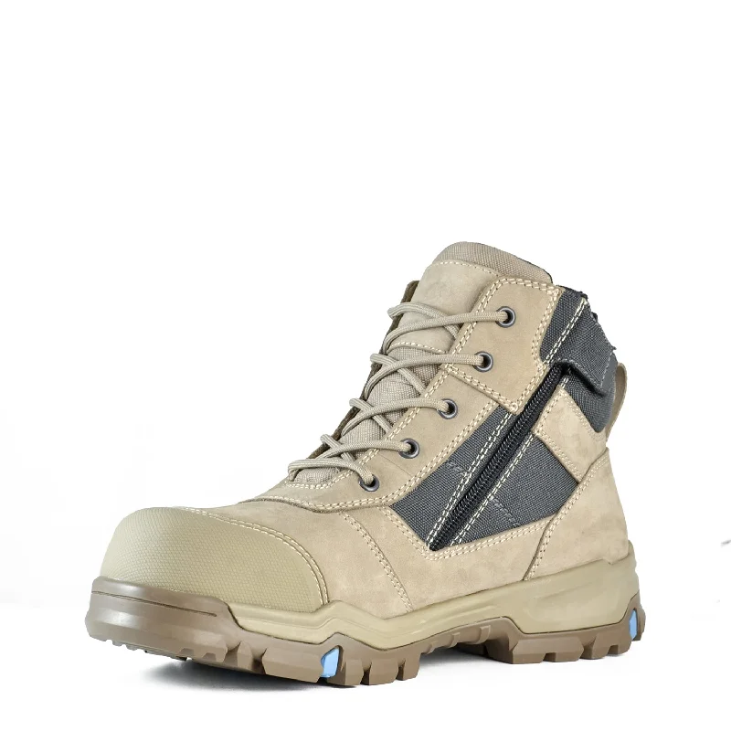 women's safety shoes for mechanicsBATA Mid Cut Zip Safety Boots - Roy Slate