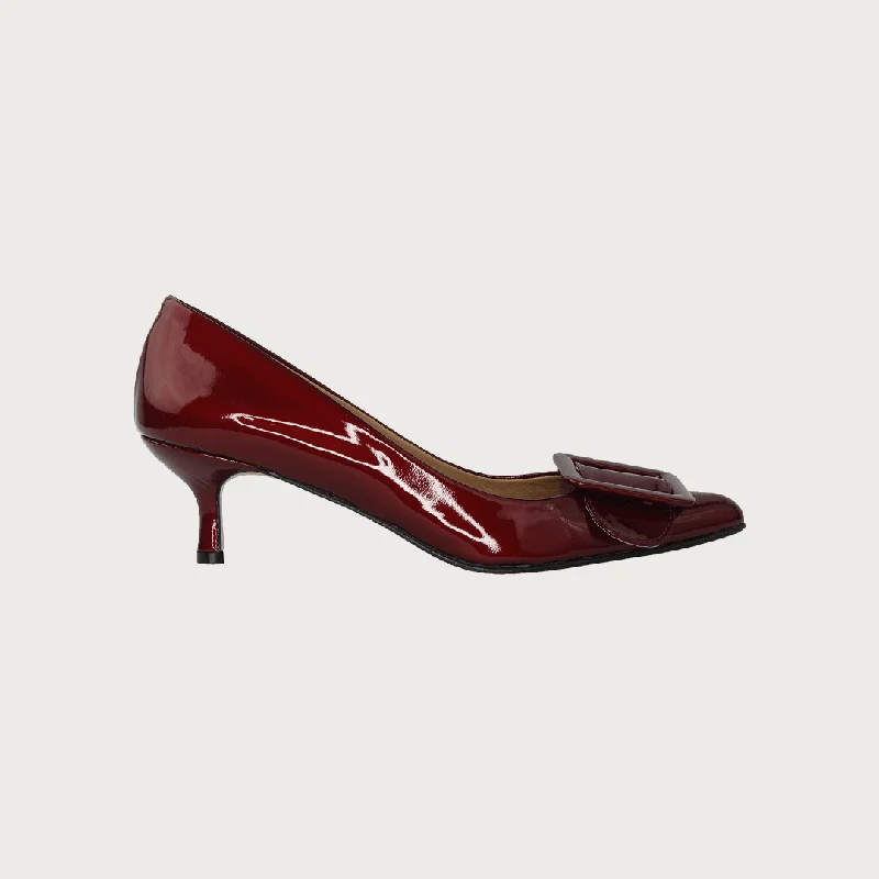 Women's shock - absorbing stiletto heel pumps for all - day wearMILK BURGUNDY PATENT