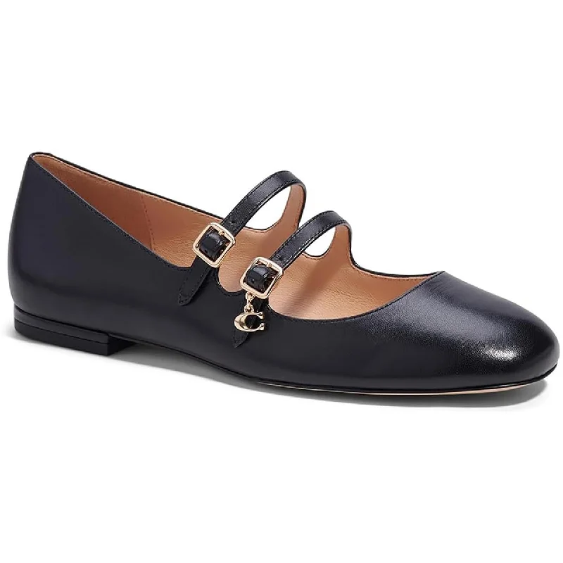 Women's Bow - Embellished Ballet Flats with a Platform Sole in Red for Added Height Coach Womens Whitley Buckle Leather Mary Janes