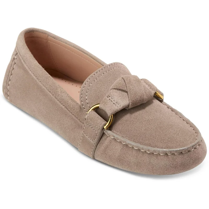 Women's Bow - Embellished Ballet Flats with a Platform Sole in Red for Added Height Cole Haan Womens Embellished Faux Suede Loafers