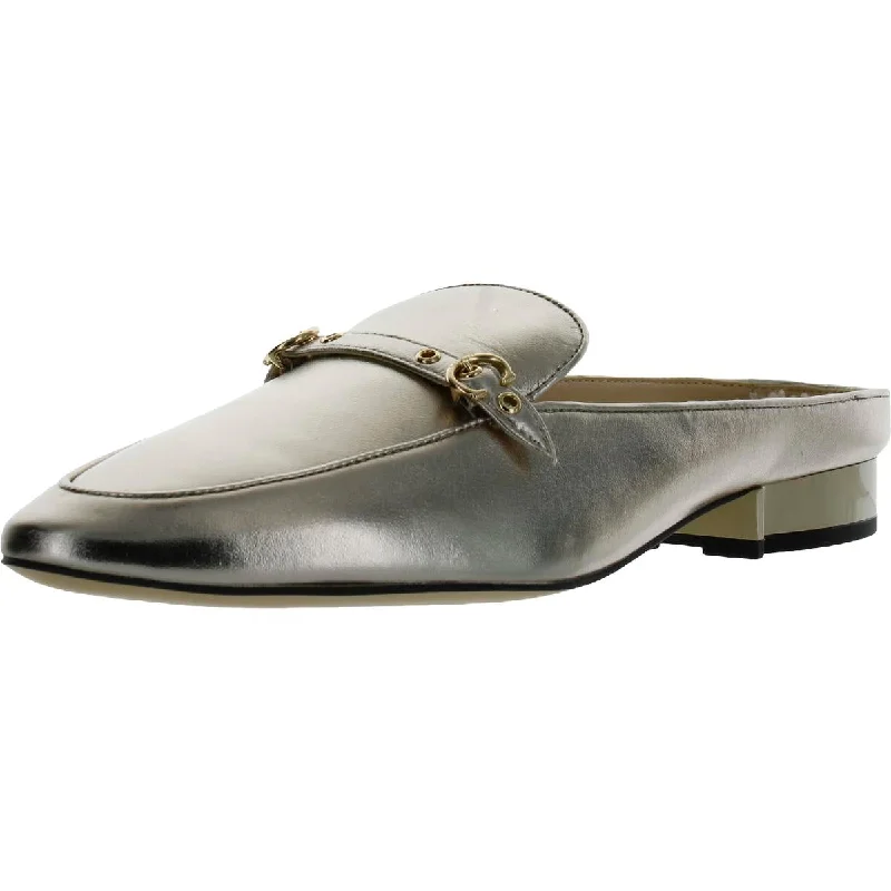Women's Tassel - Trimmed Ballet Flats in Olive Green for a Trendy Twist Coach Womens Irene Leather Metallic Mules