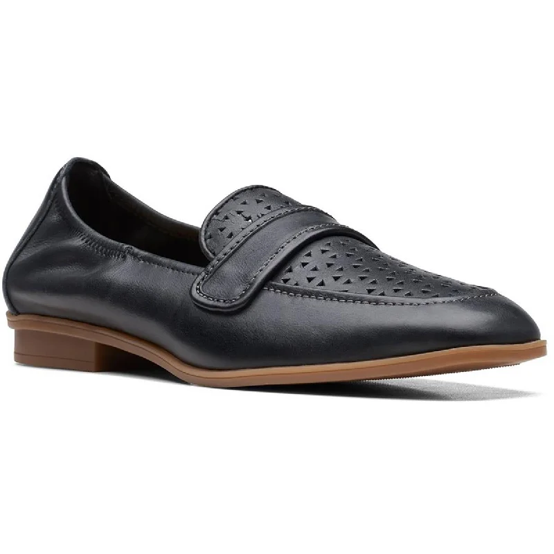 Women's Glitter - Embellished Ballet Flats in Silver for a Sparkly Party Look Clarks Womens Lyrical Way Leather Slip-On Loafers