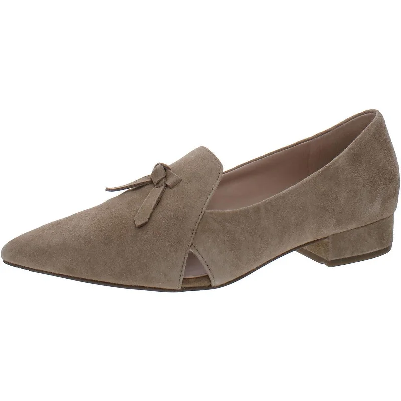 Women's Patent Leather Ballet Flats with Bow Detail in Black for a Classic Look Cole Haan Womens Viola Skimmer Faux Suede Pointed Toe Loafers
