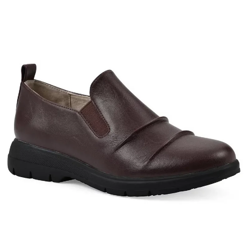 Women's Patent Leather Ballet Flats with Bow Detail in Black for a Classic Look Cliffs by White Mountain Womens FLOATY Slouchy  Loafers