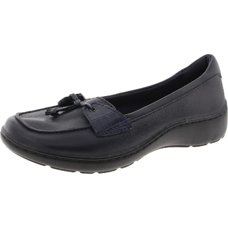 Women's Tassel - Trimmed Ballet Flats in Olive Green for a Trendy Twist Clarks Womens Padded Insole Leather Slip-On Sneakers