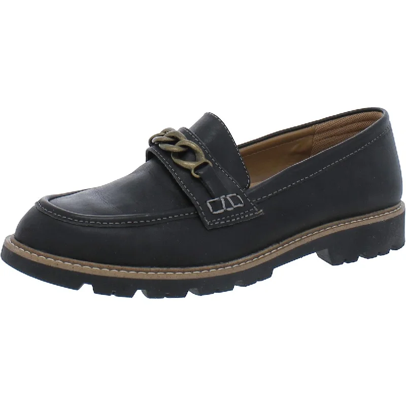 Women's Glitter - Embellished Ballet Flats in Silver for a Sparkly Party Look Comfortiva Womens Linz Leather Chain Loafers