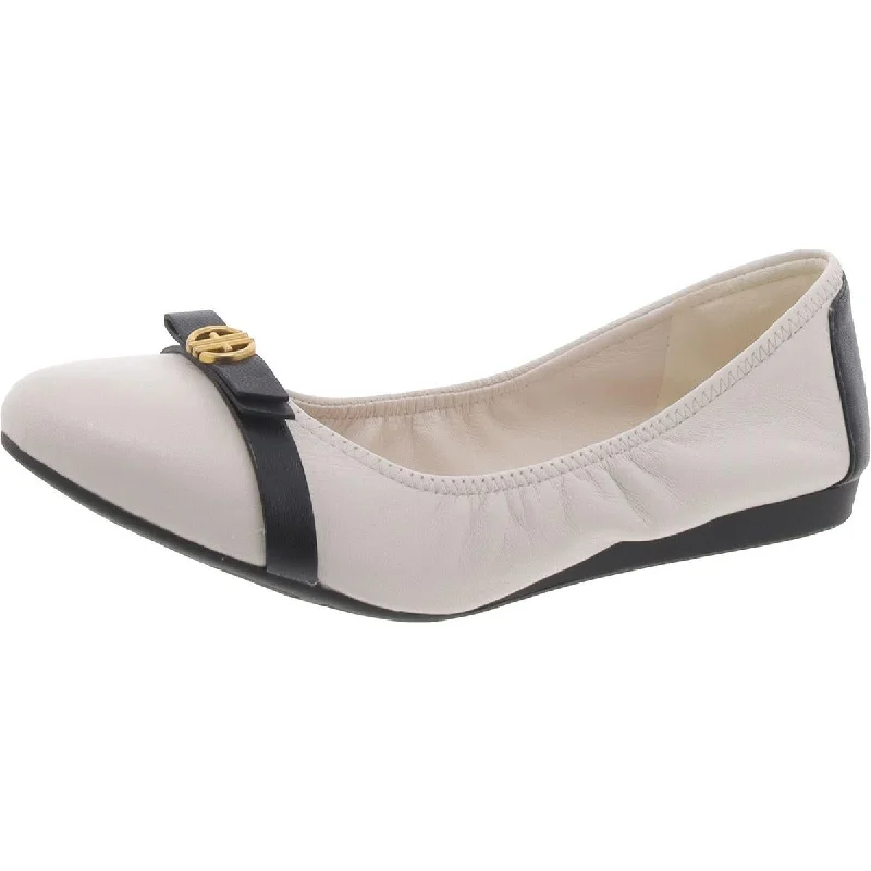 Women's Glitter - Embellished Ballet Flats in Silver for a Sparkly Party Look Cole Haan Womens TOVA BOW BALLET Leather Cushioned Footbed Ballet Flats