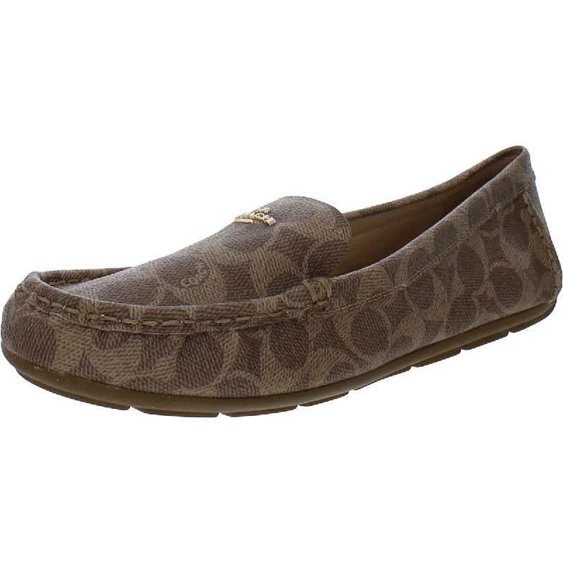 Women's Patent Leather Ballet Flats with Bow Detail in Black for a Classic Look Coach Womens Marley Logo Driving Moccasins