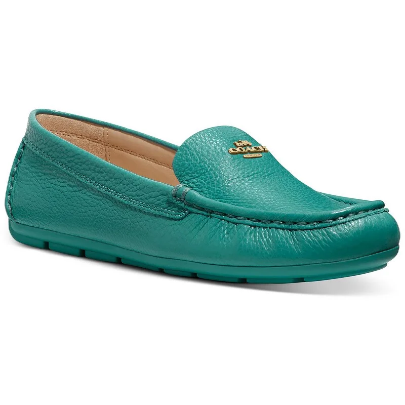 Women's Patent Leather Ballet Flats with Bow Detail in Black for a Classic Look Coach Womens Marley Pebbled Leather Driving Moccasins