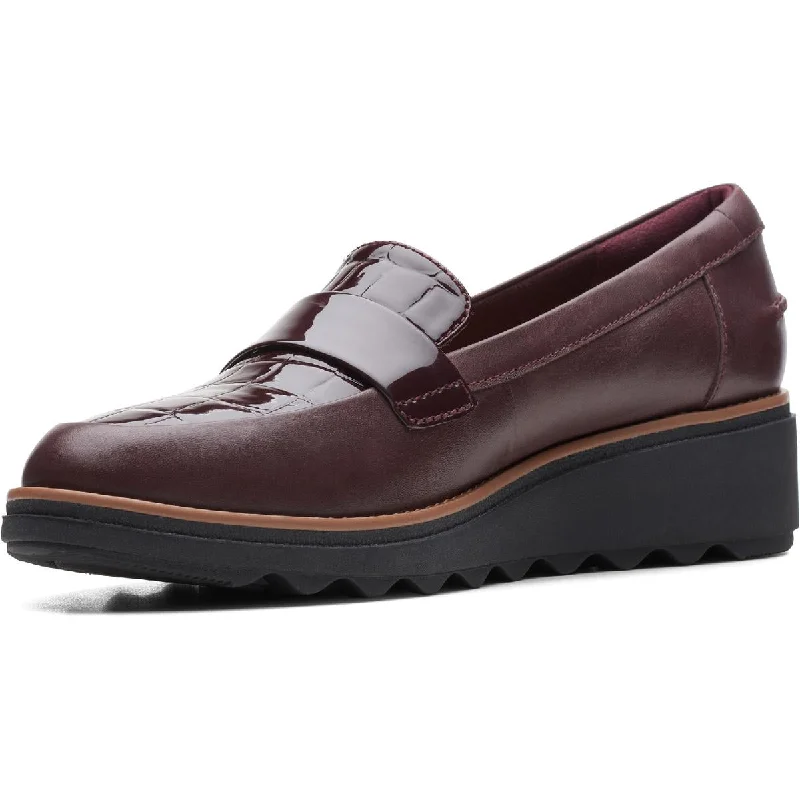 Women's Cashmere - Lined Ballet Flats in Burgundy for Warmth in Cold Weather Clarks Womens Sharon Gracie Padded Insole Leather Loafers