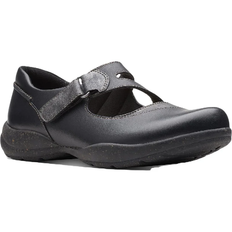 Women's Patent Leather Ballet Flats with Bow Detail in Black for a Classic Look Clarks Womens Roseville Jane  Comfort Insole Mary Janes