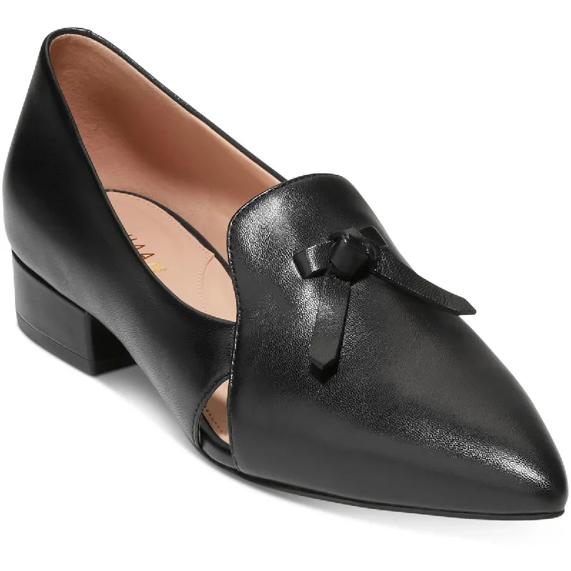 Women's Glitter - Embellished Ballet Flats in Silver for a Sparkly Party Look Cole Haan Womens Faux Leather Cut-Out Loafers