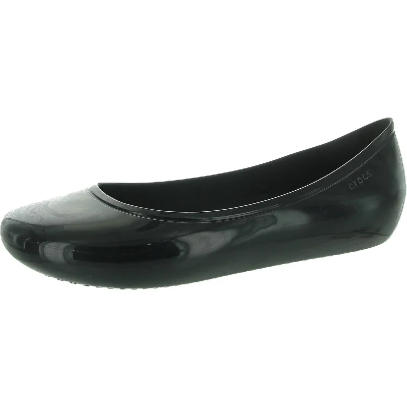 Women's Glitter - Embellished Ballet Flats in Silver for a Sparkly Party Look Crocs Womens Solid Rubber Ballet Flats Women's Glitter - Embellished Ballet Flats in Silver for a Sparkly Party Look Crocs Womens Solid Rubber Ballet Flats