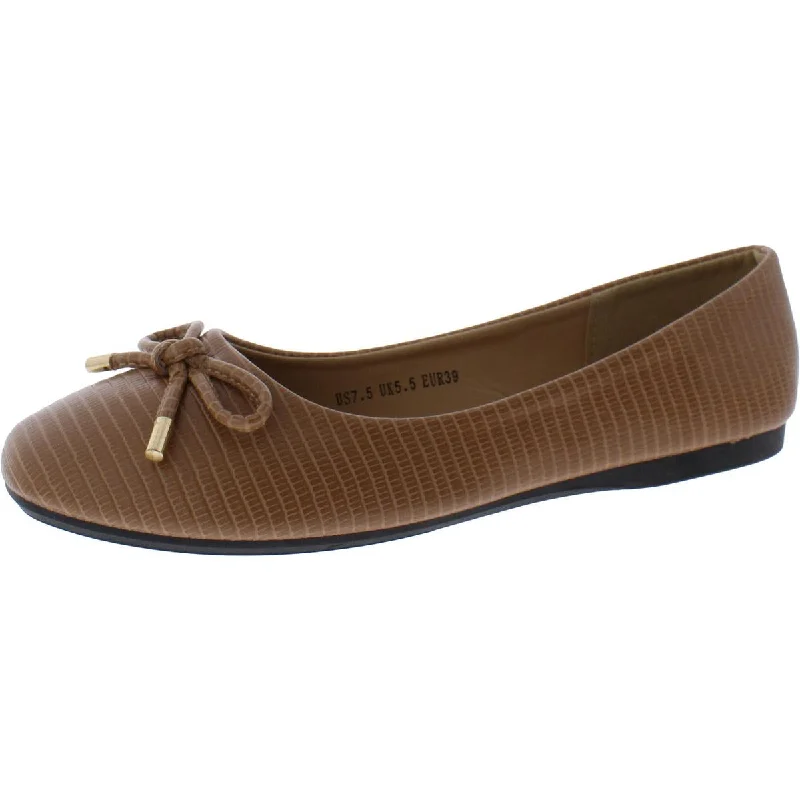 Women's Metallic Foil - Finish Ballet Flats in Gold for a Glamorous Night Out CREPUSCOLO Womens Faux Leather Snake Print Ballet Flats