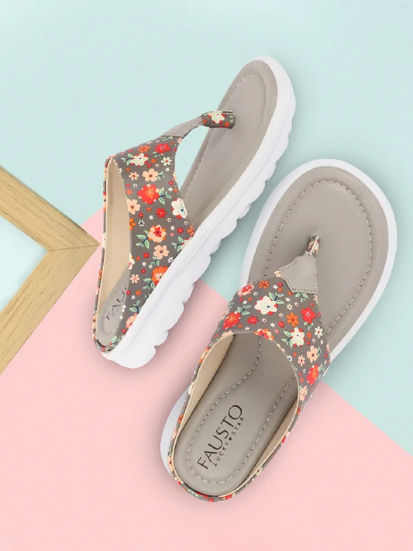 Women's Shearling Lined Slippers with a Fleece Upper in Tan for Ultimate Warmth Women's Shearling Lined Slippers with a Fleece Upper in Tan for Ultimate Warmth Women Grey Comfort Fashion Stylish Floral Print Design Strap Thong Flats Wedges Slipper