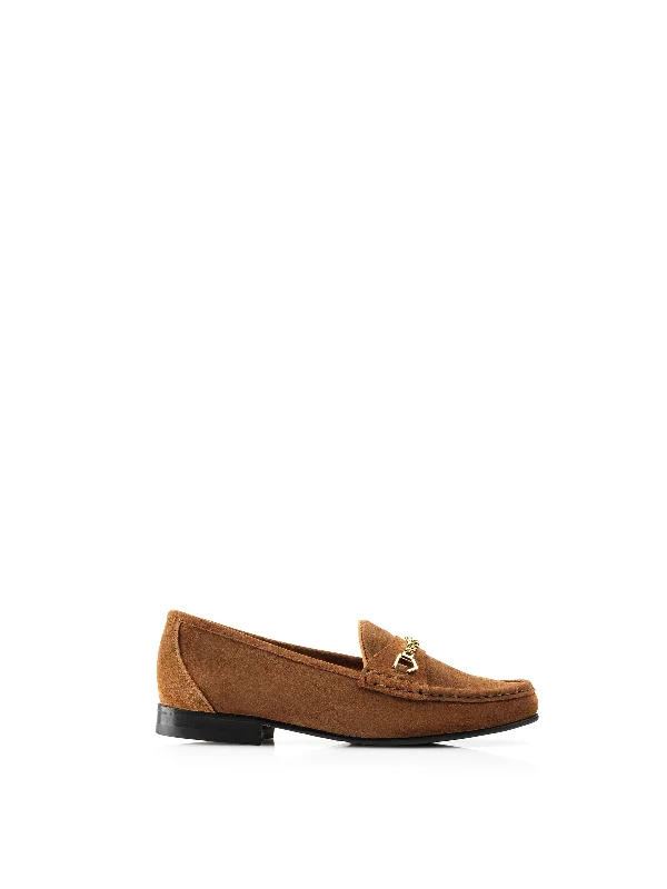 Women's Geometric - Patterned Loafers in Multicolor for a Fashion - Forward Look Apsley - Tan Suede