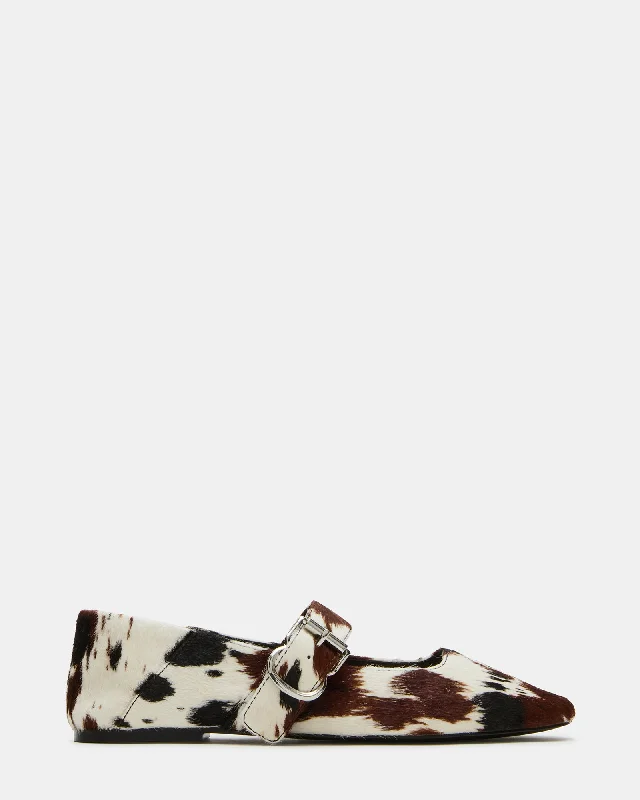 Women's Bow - Embellished Loafers in Red for a Feminine Touch JENNI BROWN COW PRINT