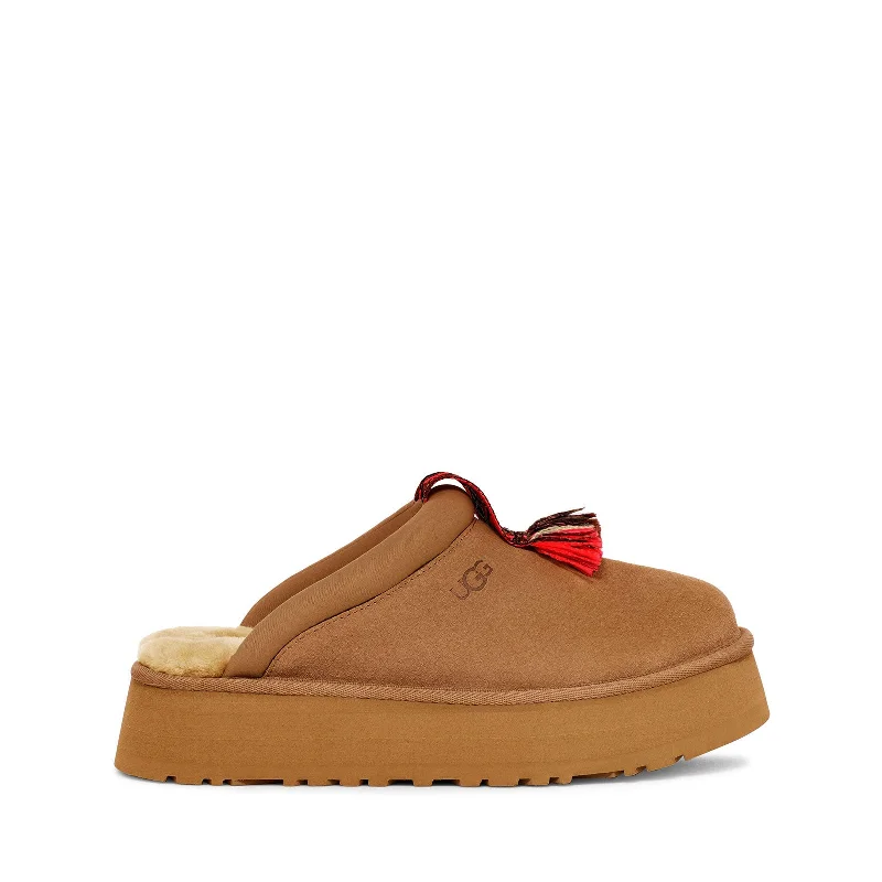 Women's Shearling Lined Slippers with a Fleece Upper in Tan for Ultimate Warmth Women's Shearling Lined Slippers with a Fleece Upper in Tan for Ultimate Warmth UGG Women's TAZZLE Slipper, Chestnut