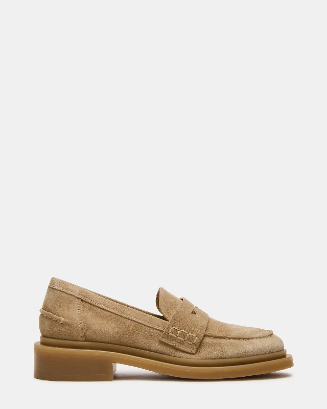 Women's Metallic Foil - Finish Loafers in Gold for a Glamorous Night Out NIETO TAUPE SUEDE