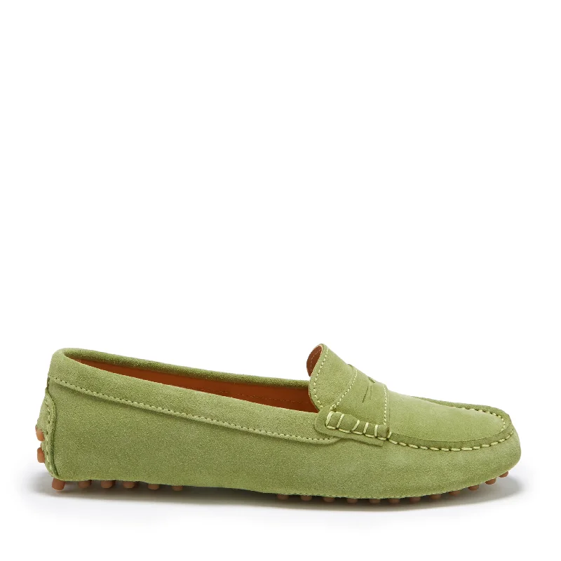 Women's Fur - Lined Loafers in Tan for a Cozy Winter Option Women's Penny Driving Loafers, olive green Women's Fur - Lined Loafers in Tan for a Cozy Winter Option Women's Penny Driving Loafers, olive green