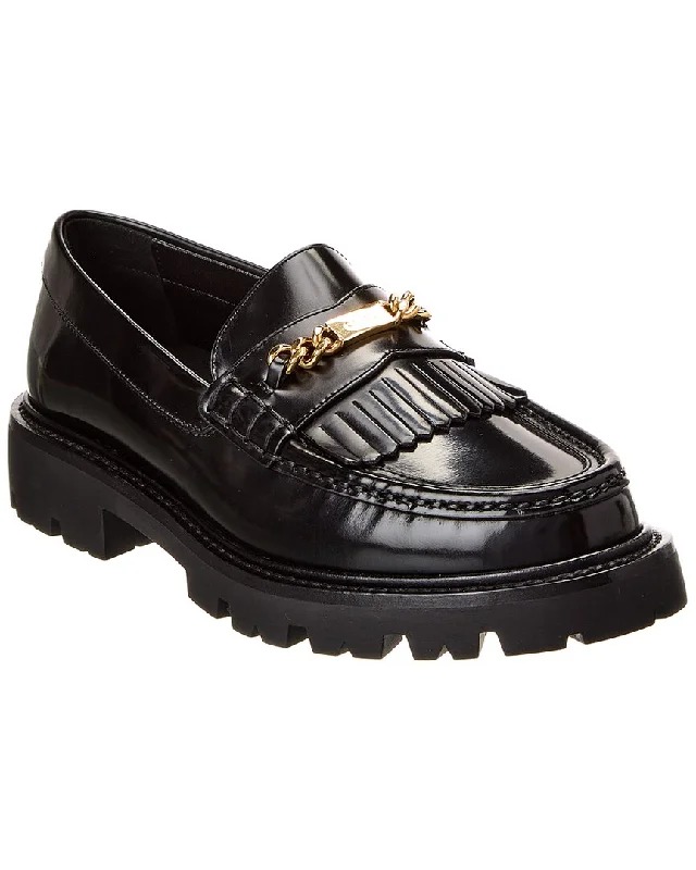 Women's Geometric - Patterned Loafers in Multicolor for a Fashion - Forward Look Celine Margaret Leather Loafer