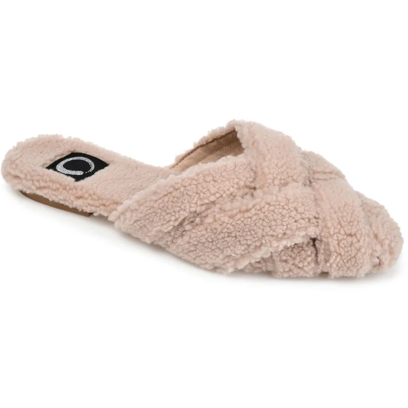 Women's Gel - Cushioned Slippers with a Soft Sole in Blue for All - Day Comfort Women's Gel - Cushioned Slippers with a Soft Sole in Blue for All - Day Comfort SEREENA Womens Faux Fur Slip on Slide Slippers