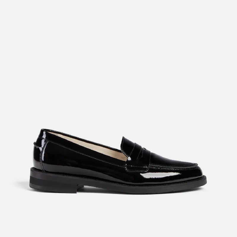 Women's Geometric - Patterned Loafers in Multicolor for a Fashion - Forward Look Wilde Black Patent Penny Loafer - Women's