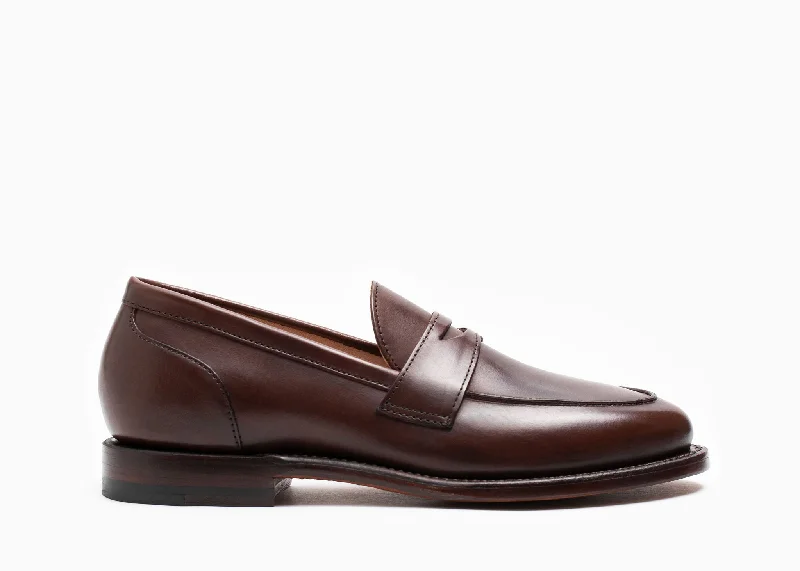 Women's Premium Leather Tassel Loafers in Dark Brown for a Classic Office Look Clara Penny Loafer Tobacco Calf Women's Premium Leather Tassel Loafers in Dark Brown for a Classic Office Look Clara Penny Loafer Tobacco Calf