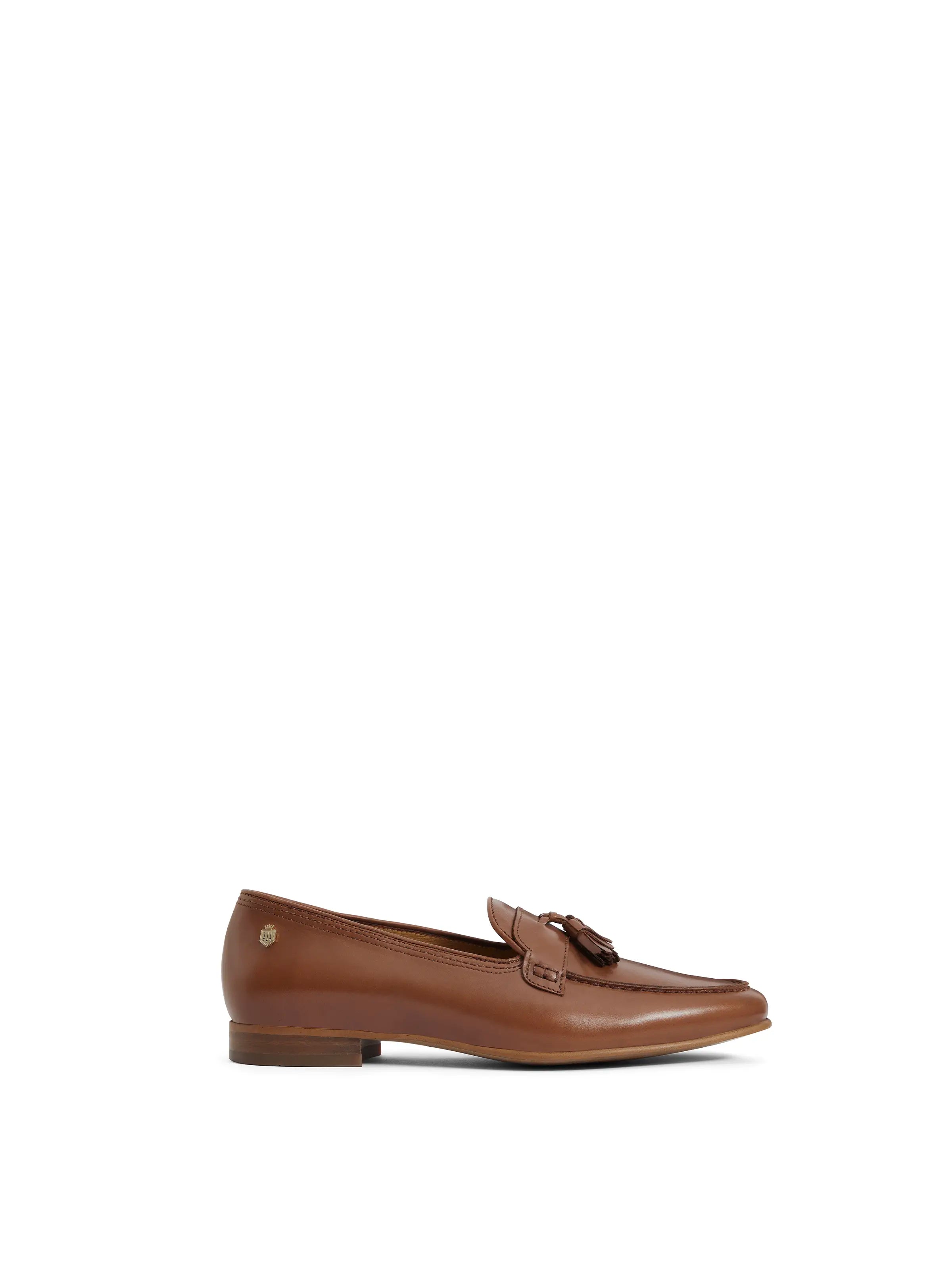 Women's Bow - Embellished Loafers in Red for a Feminine Touch La Rochelle - Tan Leather
