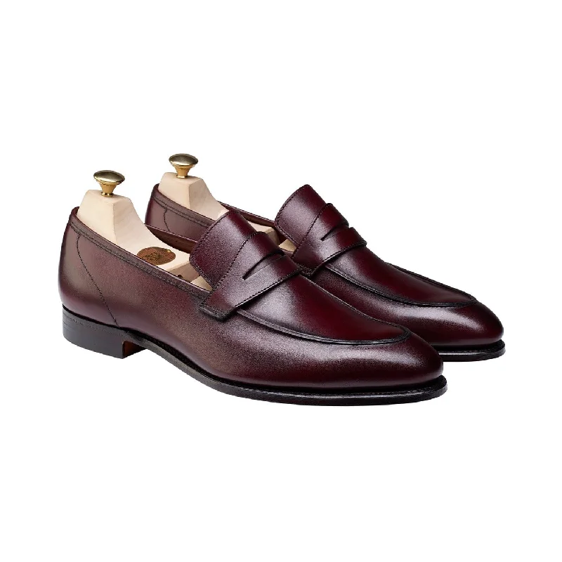 Women's Bow - Embellished Loafers in Red for a Feminine Touch Lucy Burgundy Burnished Calf