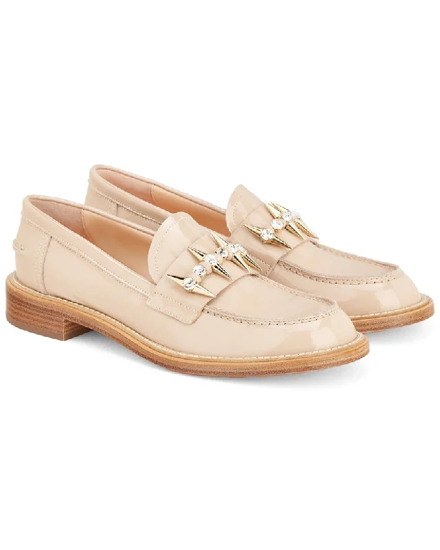 Women's Metallic Foil - Finish Loafers in Gold for a Glamorous Night Out Agl Lola Spike Patent Moccasin