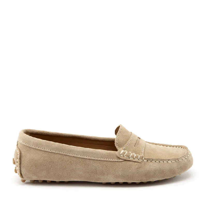 Women's Memory Foam Insole Loafers in Pink for Added Comfort Women's Penny Driving Loafers, taupe suede