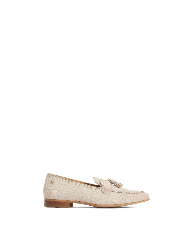 Women's Memory Foam Insole Loafers in Pink for Added Comfort La Rochelle - Stone Suede