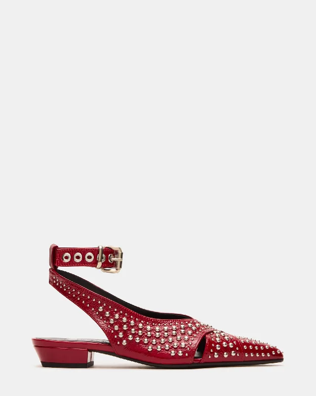 Women's Premium Leather Tassel Loafers in Dark Brown for a Classic Office Look NASH RED LEATHER